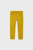 Дитячі штани Mayoral slim fit колір жовтий однотонні Дитячі штани Mayoral slim fit колір жовтий однотонні