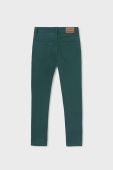 Дитячі штани Mayoral slim fit колір зелений однотонні