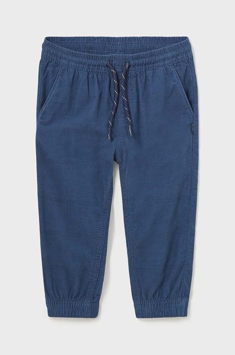 Дитячі бавовняні штанці Mayoral колір синій візерунок Дитячі бавовняні штанці Mayoral колір синій візерунок