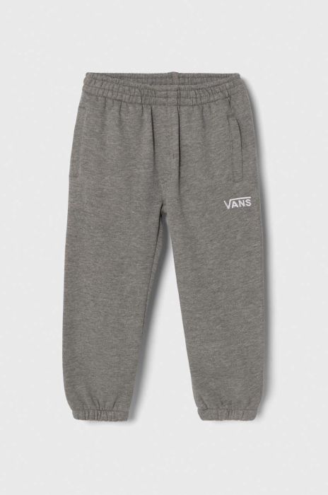 Дитячі бавовняні штани Vans CORE BASIC FLEECE PANT VN000657BLK1 колір сірий однотонні Дитячі бавовняні штани Vans CORE BASIC FLEECE PANT VN000657BLK1 колір сірий однотонні
