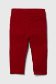 Дитячі штани United Colors of Benetton колір червоний однотонні Дитячі штани United Colors of Benetton колір червоний однотонні