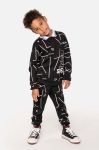 Дитячі бавовняні штани Coccodrillo колір чорний візерунок (3474503) Дитячі бавовняні штани Coccodrillo колір чорний візерунок (3474503)