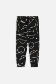 Дитячі бавовняні штани Coccodrillo колір чорний візерунок (3474537)