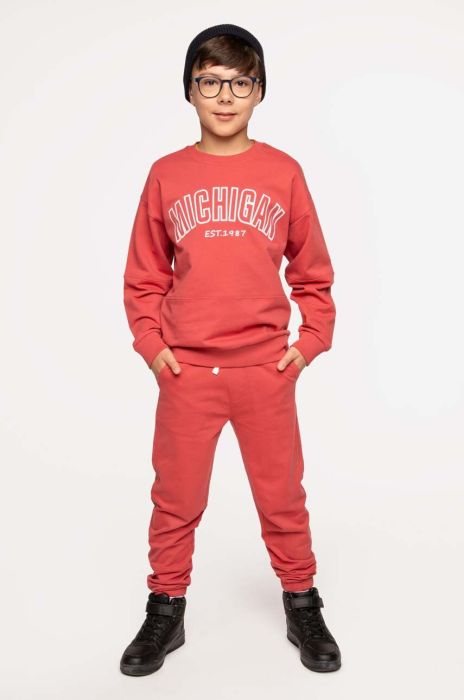 Дитячі бавовняні штани Coccodrillo колір бордовий однотонні (3495632) Дитячі бавовняні штани Coccodrillo колір бордовий однотонні (3495632)