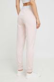 Штани лаунж Guess колір рожевий однотонні Штани лаунж Guess колір рожевий однотонні