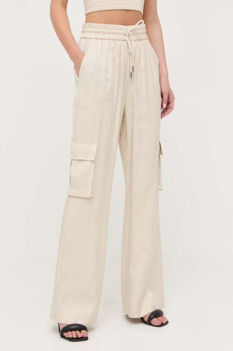 Штани Guess жіночі колір бежевий пряме висока посадка (3330322) Штани Guess жіночі колір бежевий пряме висока посадка (3330322)