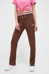 Спортивні штани Guess колір коричневий візерунок (3328188) Спортивні штани Guess колір коричневий візерунок (3328188)