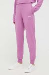 Штани лаунж HUGO колір фіолетовий однотонні Штани лаунж HUGO колір фіолетовий однотонні