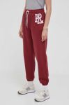 Спортивні штани Polo Ralph Lauren колір бордовий з принтом Спортивні штани Polo Ralph Lauren колір бордовий з принтом