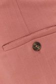 Вовняні штани Weekend Max Mara колір рожевий пряме висока посадка Вовняні штани Weekend Max Mara колір рожевий пряме висока посадка