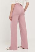 Штани Max Mara Leisure жіночі колір рожевий пряме висока посадка (3410055) Штани Max Mara Leisure жіночі колір рожевий пряме висока посадка (3410055)
