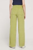 Вельветові штани Roxy колір зелений широке висока посадка Вельветові штани Roxy колір зелений широке висока посадка