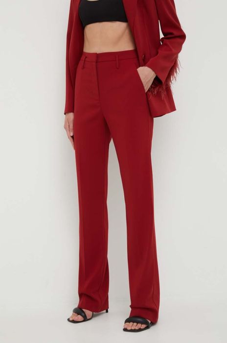 Штани Patrizia Pepe жіночі колір бордовий пряме висока посадка (3383961) Штани Patrizia Pepe жіночі колір бордовий пряме висока посадка (3383961)
