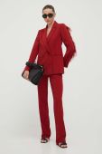 Штани Patrizia Pepe жіночі колір бордовий пряме висока посадка (3383961) Штани Patrizia Pepe жіночі колір бордовий пряме висока посадка (3383961)