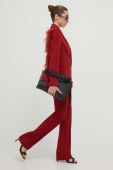 Штани Patrizia Pepe жіночі колір бордовий пряме висока посадка (3383961) Штани Patrizia Pepe жіночі колір бордовий пряме висока посадка (3383961)