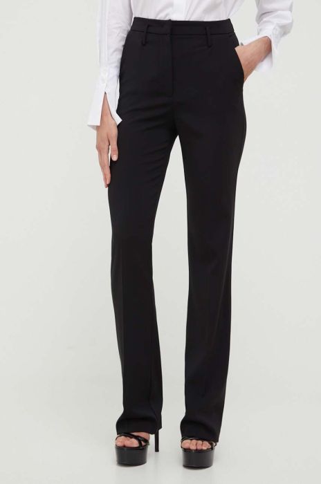 Штани Patrizia Pepe жіночі колір чорний пряме висока посадка (3383957) Штани Patrizia Pepe жіночі колір чорний пряме висока посадка (3383957)