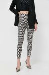Легінси Elisabetta Franchi жіночі колір чорний візерунок Легінси Elisabetta Franchi жіночі колір чорний візерунок