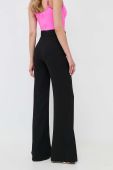 Штани Elisabetta Franchi жіночі колір чорний кльош висока посадка (3451048) Штани Elisabetta Franchi жіночі колір чорний кльош висока посадка (3451048)