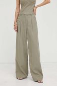 Штани Gestuz жіночі колір зелений широке висока посадка (3348837) Штани Gestuz жіночі колір зелений широке висока посадка (3348837)