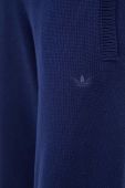 Бавовняні спортивні штани adidas Originals колір синій однотонні