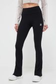 Штани adidas Originals жіночі колір чорний кльош висока посадка Штани adidas Originals жіночі колір чорний кльош висока посадка