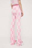 Штани Stine Goya жіночі колір рожевий кльош висока посадка