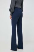 Штани MICHAEL Michael Kors жіночі колір синій широке висока посадка (3425699)