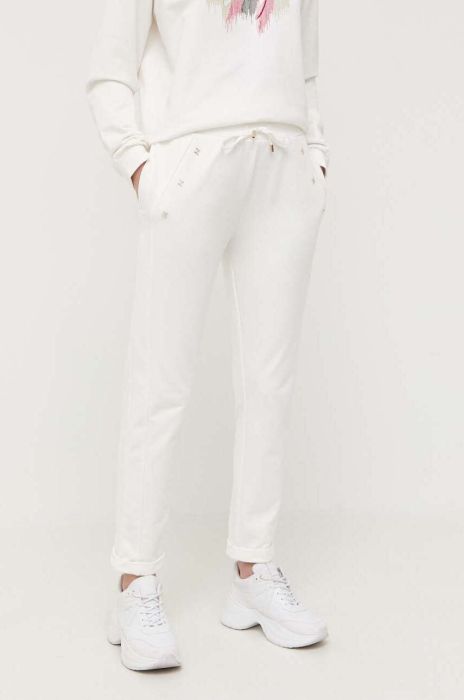 Спортивні штани Liu Jo колір бежевий з аплікацією (3383980) Спортивні штани Liu Jo колір бежевий з аплікацією (3383980)