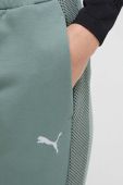 Штани для тренувань Puma Evostripe колір зелений однотонні