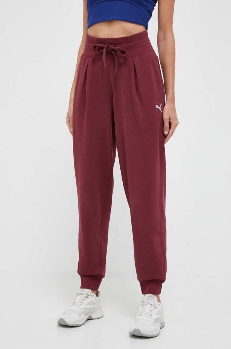 Спортивні штани Puma колір бордовий однотонні (3443008) Спортивні штани Puma колір бордовий однотонні (3443008)