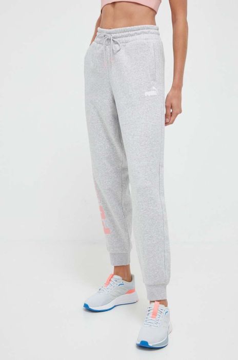 Спортивні штани Puma Power колір сірий з принтом Спортивні штани Puma Power колір сірий з принтом