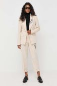 Штани Twinset жіночі колір бежевий пряме висока посадка (3538443) Штани Twinset жіночі колір бежевий пряме висока посадка (3538443)