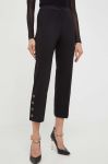 Штани Twinset жіночі колір чорний пряме висока посадка (3467511)