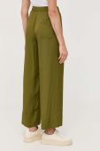 Штани Marc O'Polo жіночі колір зелений широке висока посадка