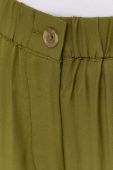 Штани Marc O'Polo жіночі колір зелений широке висока посадка