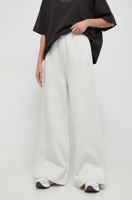 Спортивні штани Puma колір сірий однотонні Спортивні штани Puma колір сірий однотонні