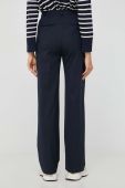 Штани з домішкою вовни Weekend Max Mara x Kate Phelan колір синій прямі висока посадка