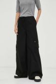 Штани R?sum? жіночі колір чорний фасон cargo висока посадка