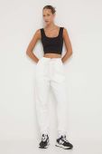 Спортивні штани UGG колір білий однотонні Спортивні штани UGG колір білий однотонні