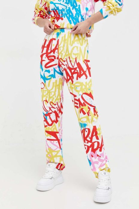 Бавовняні спортивні штани Chiara Ferragni візерунок колір барвистий Бавовняні спортивні штани Chiara Ferragni візерунок колір барвистий