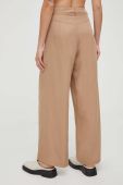 Штани Alohas Valentina жіночі колір бежевий прямі висока посадка Штани Alohas Valentina жіночі колір бежевий прямі висока посадка