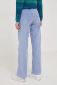 Штани United Colors of Benetton жіночі широке висока посадка колір блакитний (3606077) Штани United Colors of Benetton жіночі широке висока посадка колір блакитний (3606077)