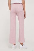 Штани з домішкою вовни United Colors of Benetton колір рожевий однотонні