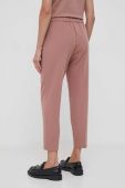 Штани Sisley жіночі колір рожевий пряме висока посадка (3438865)