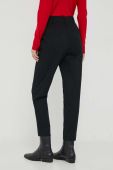Штани Sisley жіночі колір чорний облягаюче висока посадка (3560100)