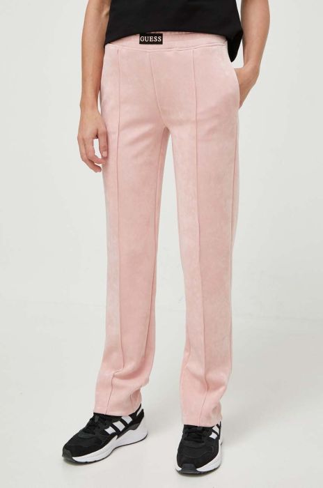 Спортивні штани Guess колір рожевий однотонні (3547446) Спортивні штани Guess колір рожевий однотонні (3547446)