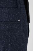 Штани з домішкою вовни Tommy Hilfiger колір синій фасон сигарети висока посадка Штани з домішкою вовни Tommy Hilfiger колір синій фасон сигарети висока посадка