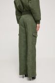 Штани Blugirl Blumarine жіночі колір зелений пряме висока посадка Штани Blugirl Blumarine жіночі колір зелений пряме висока посадка