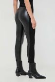Легінси Patrizia Pepe жіночі колір чорний однотонні Легінси Patrizia Pepe жіночі колір чорний однотонні