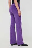 Вельветові штани Twinset колір фіолетовий пряме висока посадка Вельветові штани Twinset колір фіолетовий пряме висока посадка